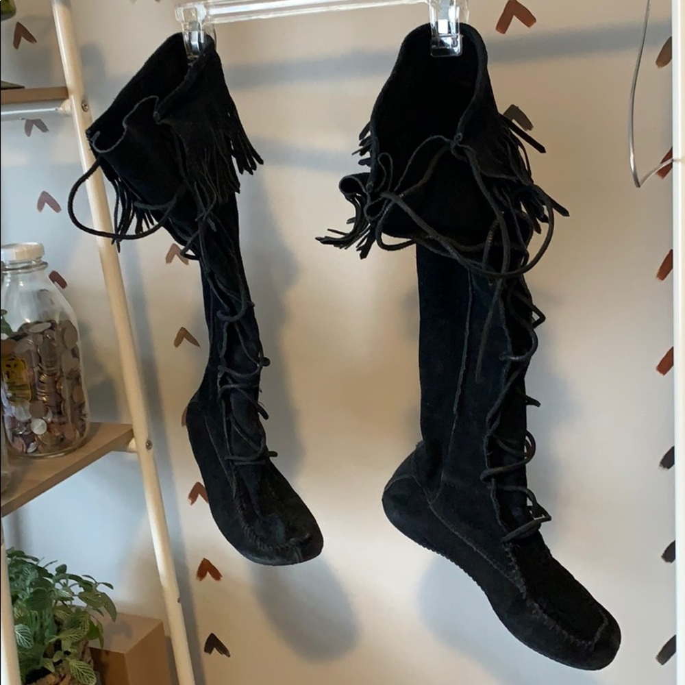 Black Aldo Moccasin Boots, size 37